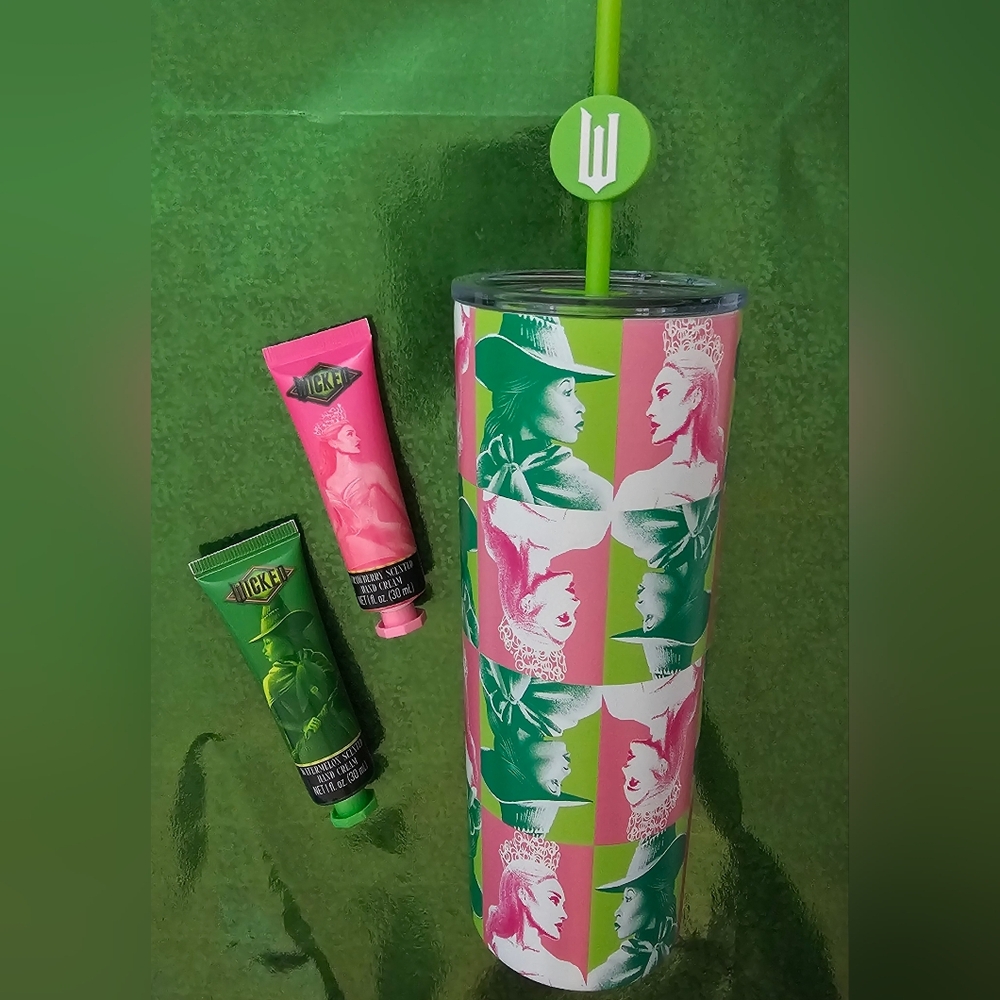Wicked X Dragon Tumbler And Lotion Duo - Elpheba & Glinda Gift Set NEW